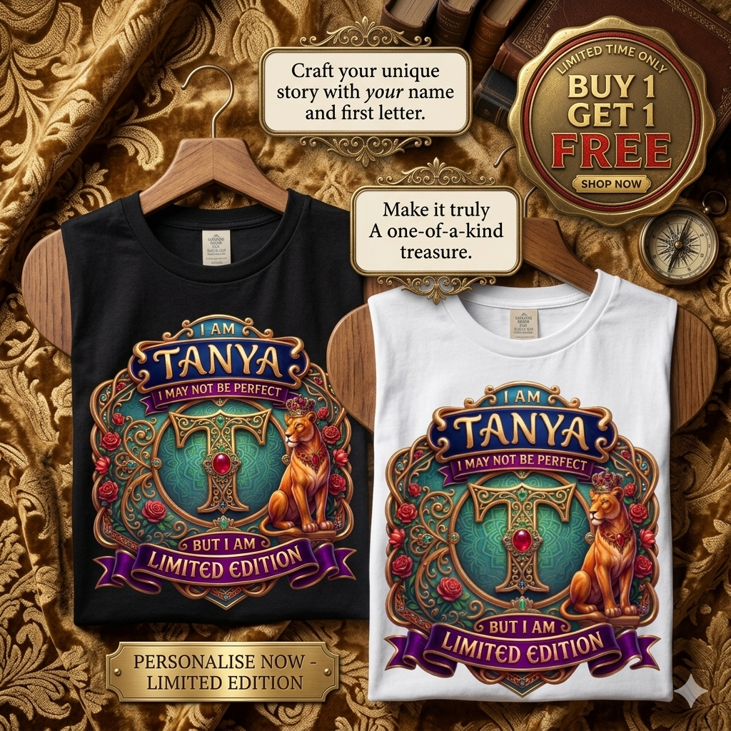 PERSONALISE YOUR NAME UNISEX TSHIRT BUY 1 GET 1 FREE