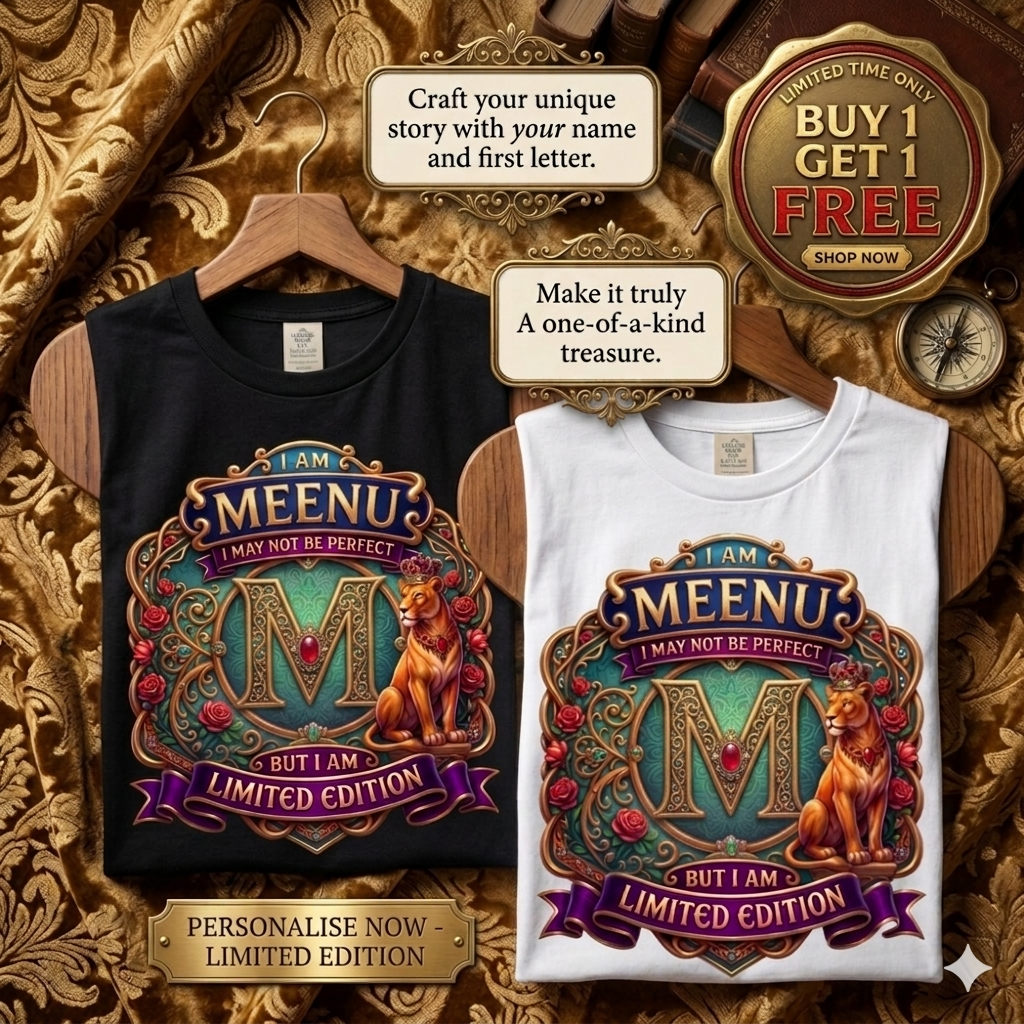 PERSONALISE YOUR NAME UNISEX TSHIRT BUY 1 GET 1 FREE